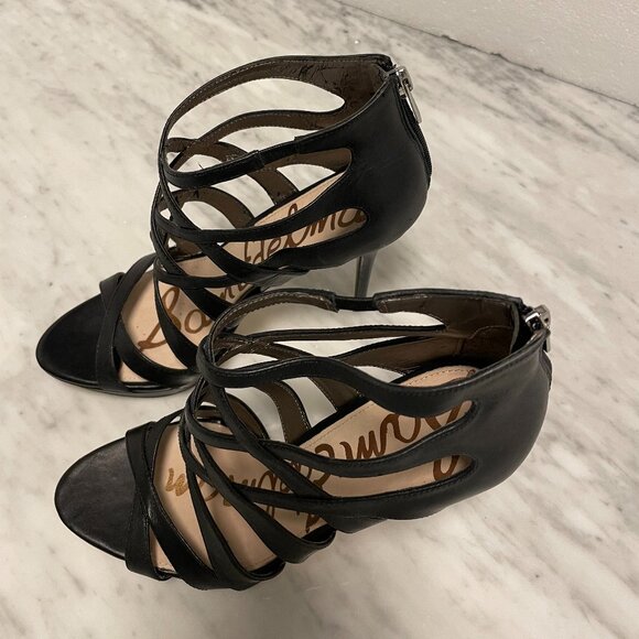 Sam Edelman Black Strappy Heels - Picture 5 of 7